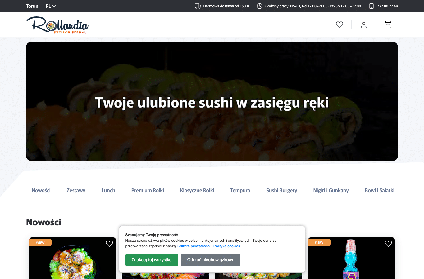 Screenshot preview of rollandia.pl