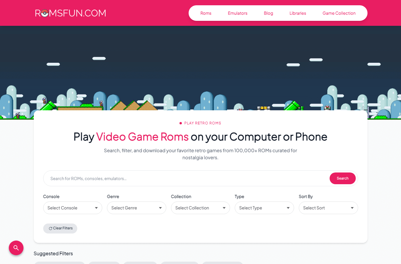 Screenshot preview of romsfun.com