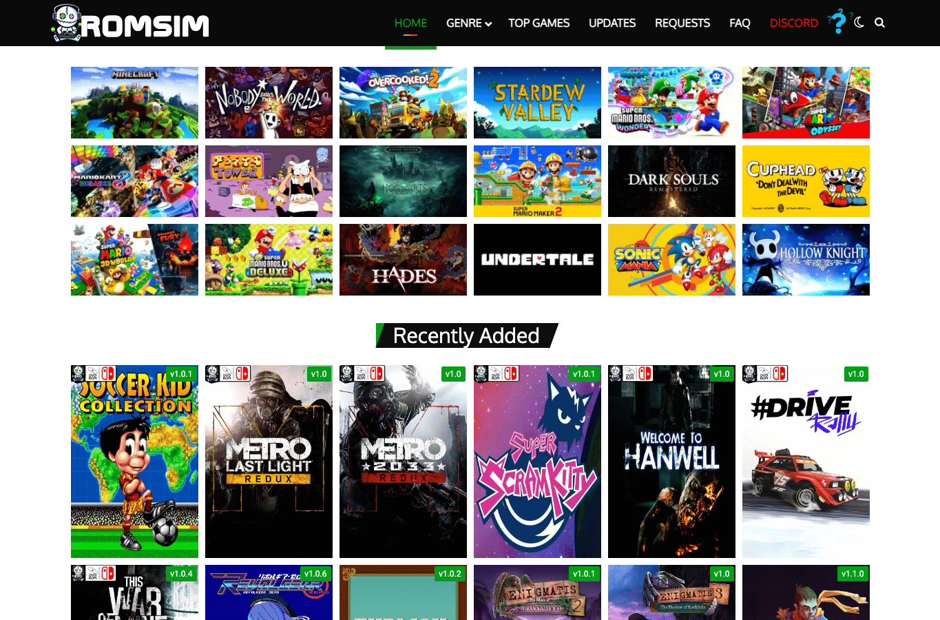 Screenshot preview of romsim.com