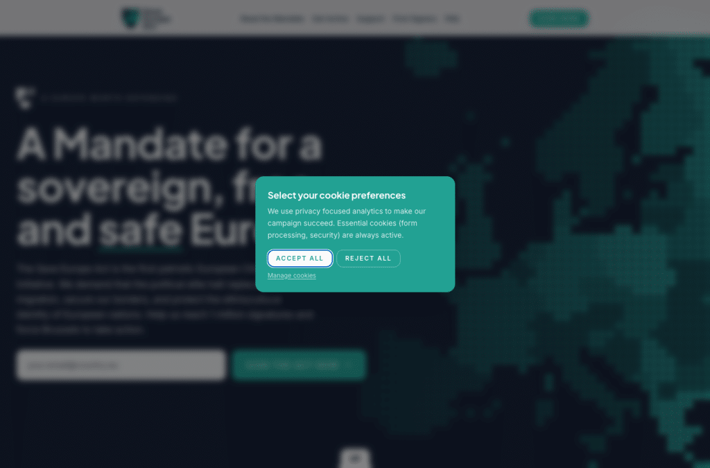 save-europe-act.com homepage screenshot