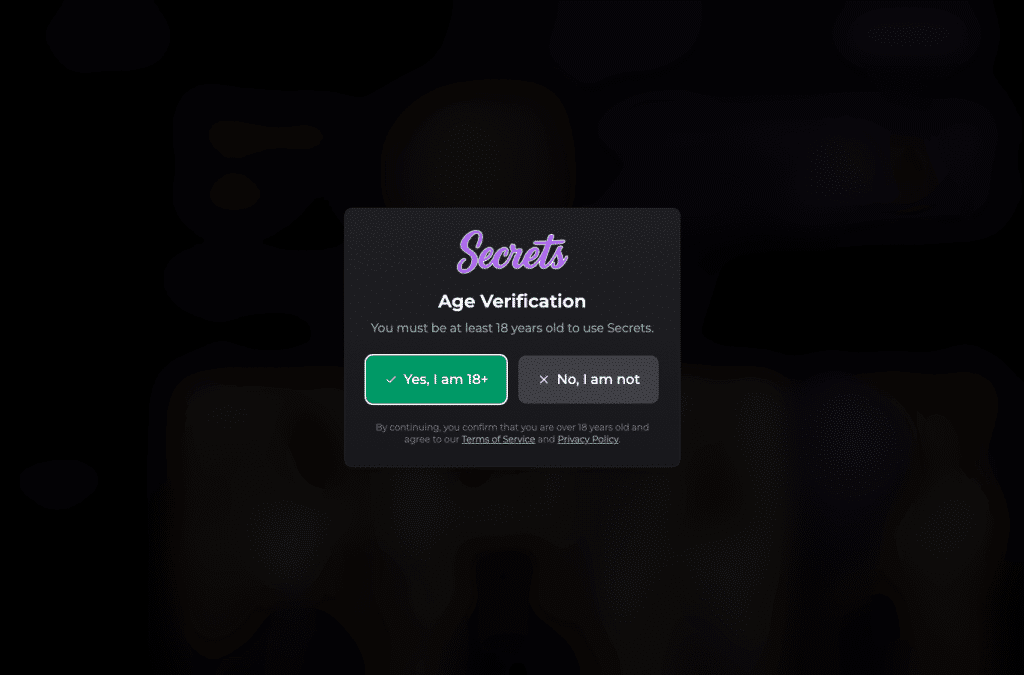 secrets.ai homepage screenshot