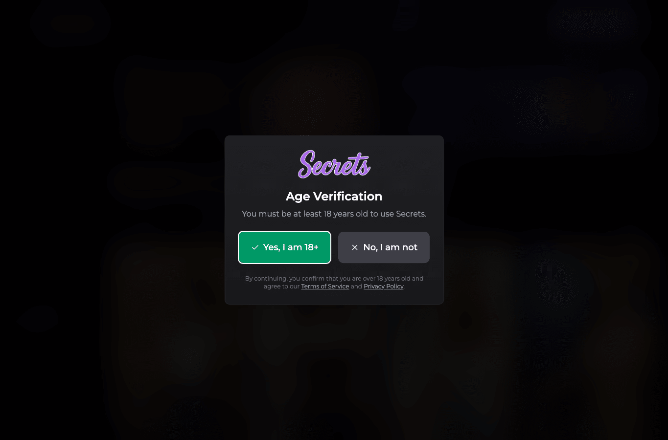 Screenshot preview of secrets.ai