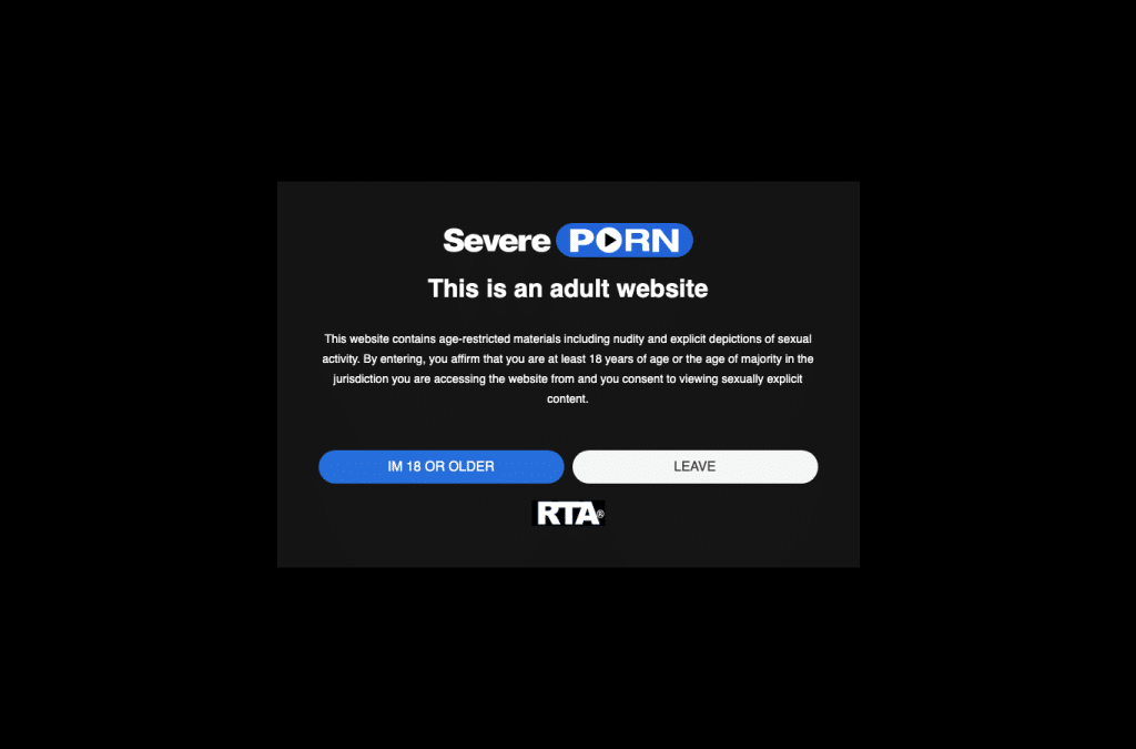 severeporn.com homepage screenshot