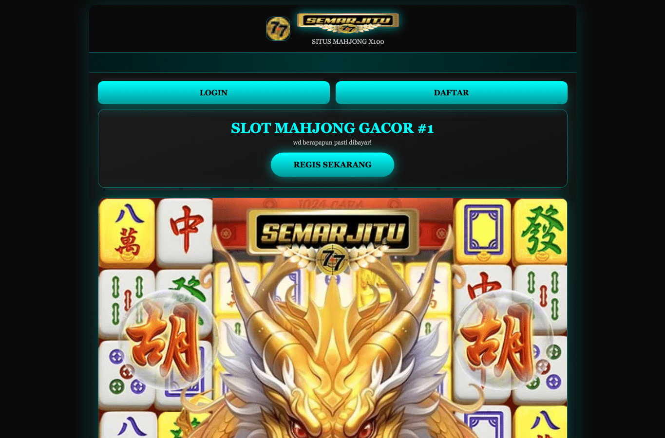 Screenshot preview of situsmahjong999.online