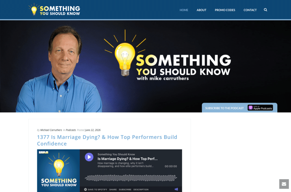 somethingyoushouldknow.net homepage screenshot