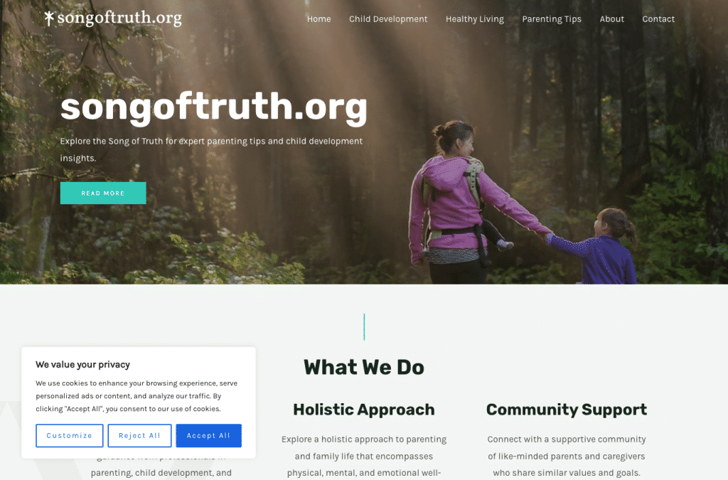 songoftruth.org homepage screenshot