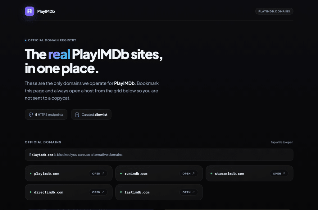 streamimdb.com homepage screenshot
