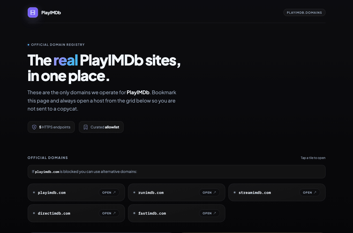 Screenshot preview of streamimdb.com