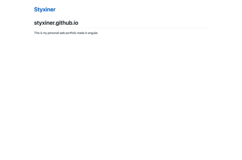 styxiner.dev homepage screenshot
