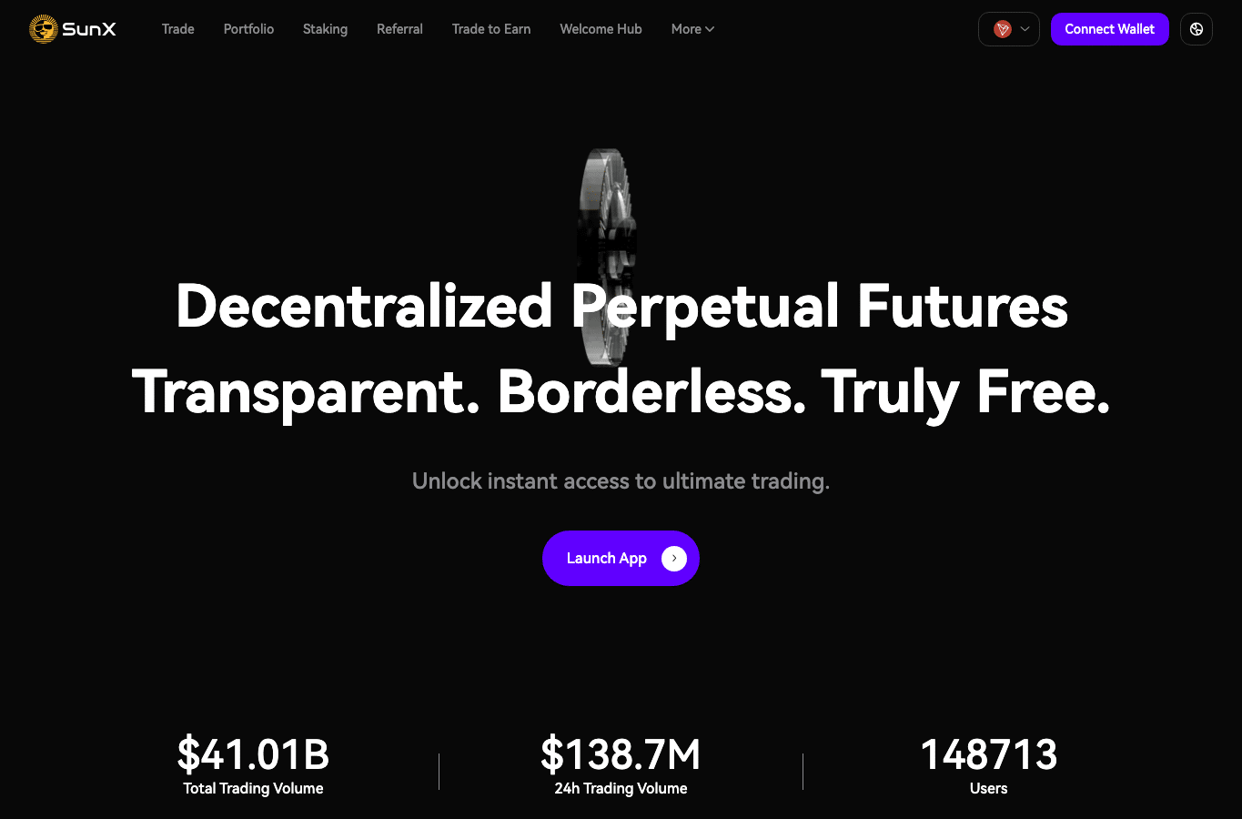 Screenshot preview of sunperp-dex.com
