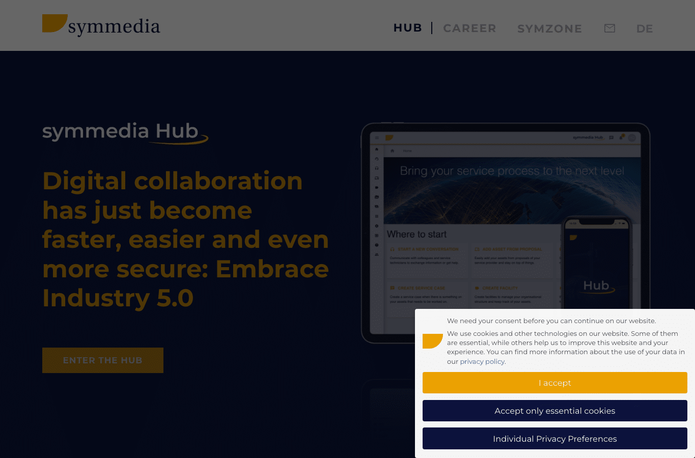 Screenshot preview of symmediahub.com