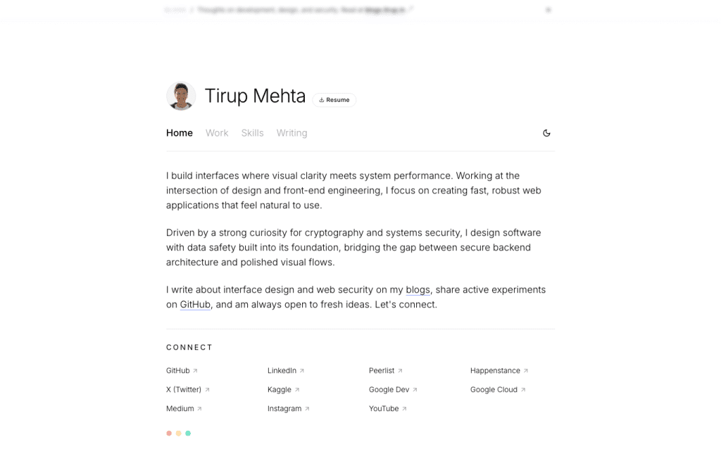 tirup.in homepage screenshot