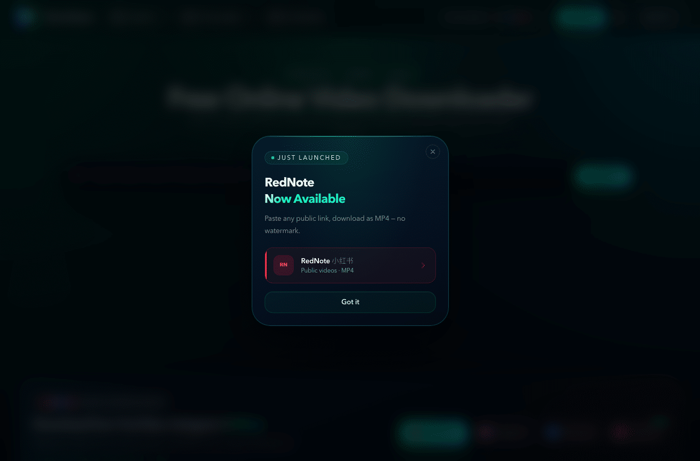 Screenshot preview of videodownloader.site