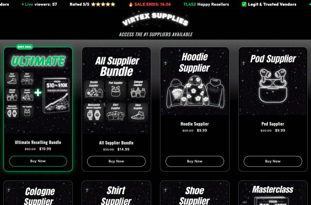 virtexsupply.com homepage screenshot