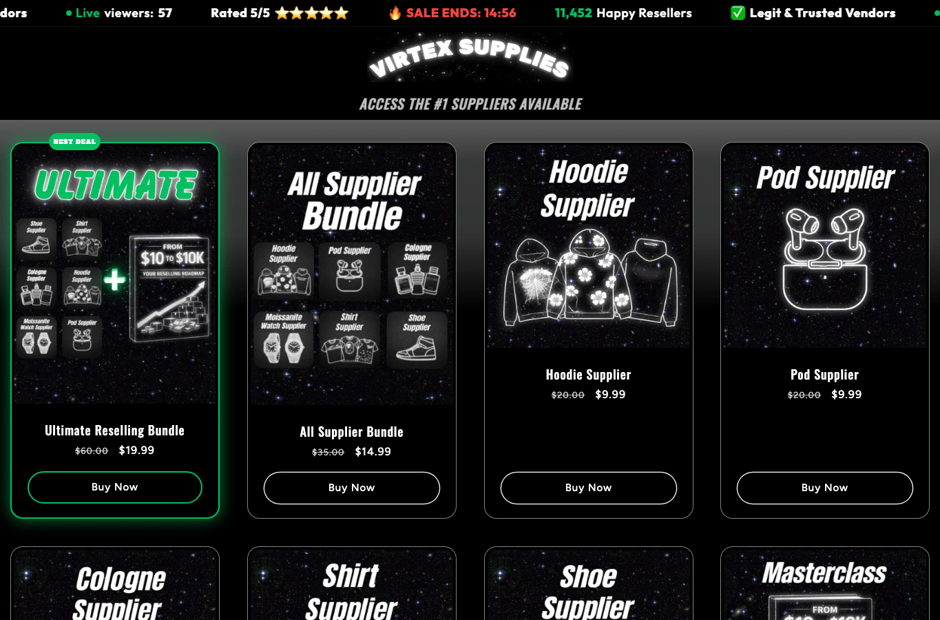 Screenshot preview of virtexsupply.com