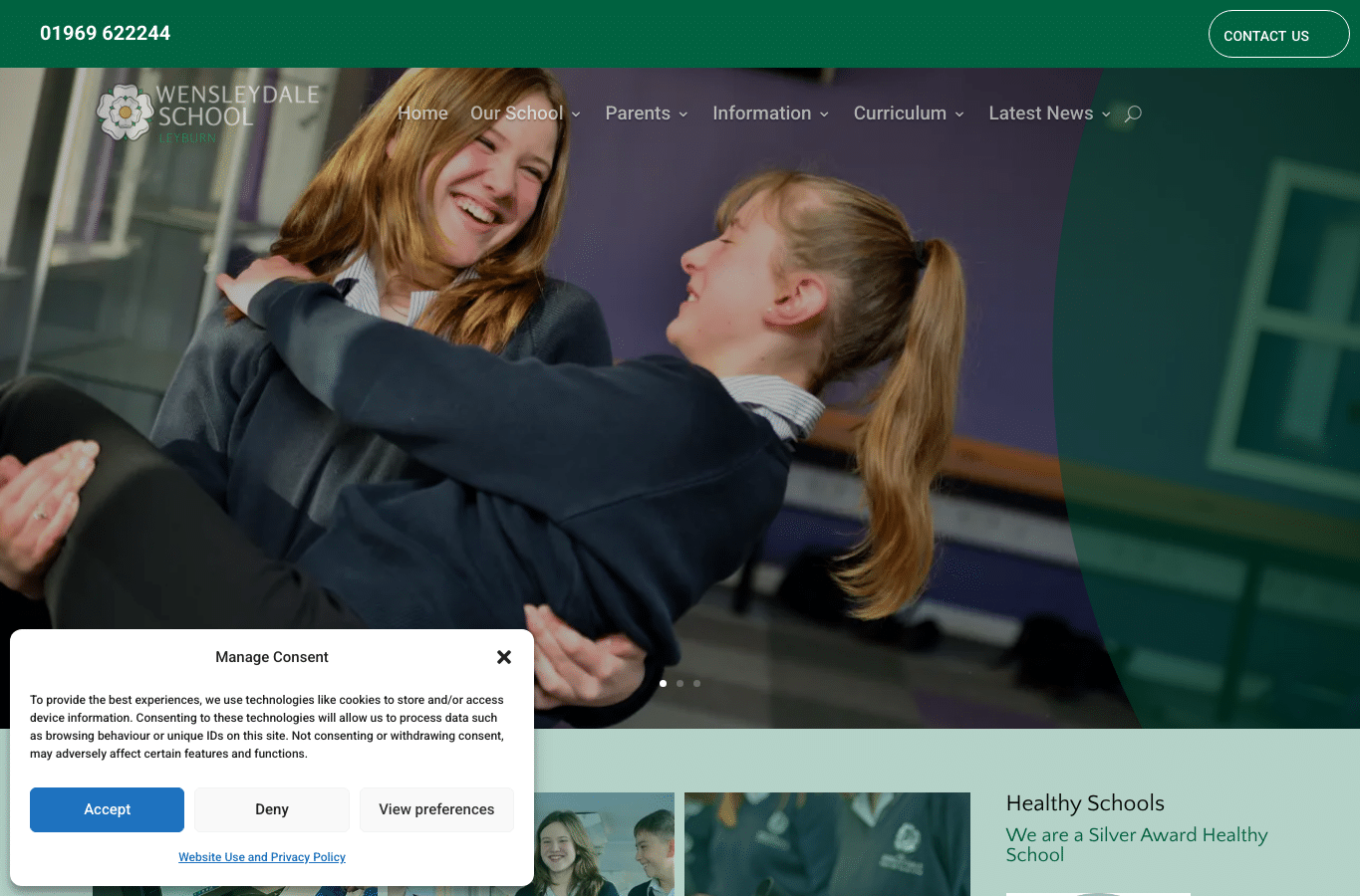 Screenshot preview of wensleydaleschool.net