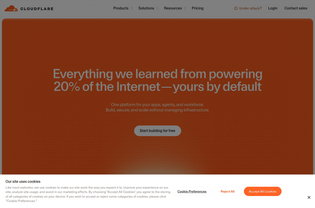 workers.dev homepage screenshot