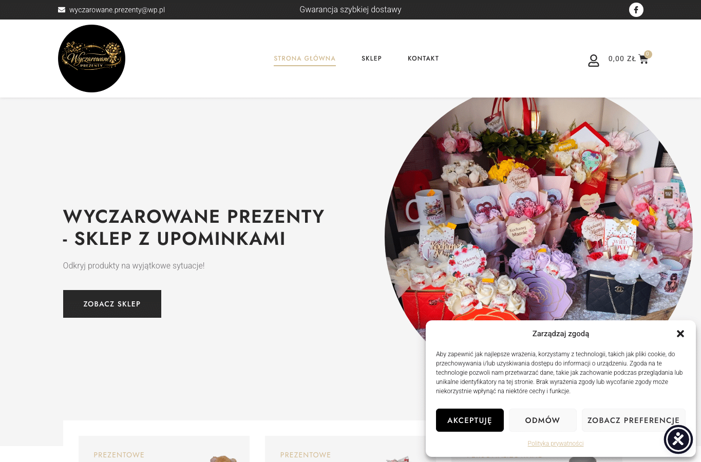 Screenshot preview of wyczarowaneprezenty.pl