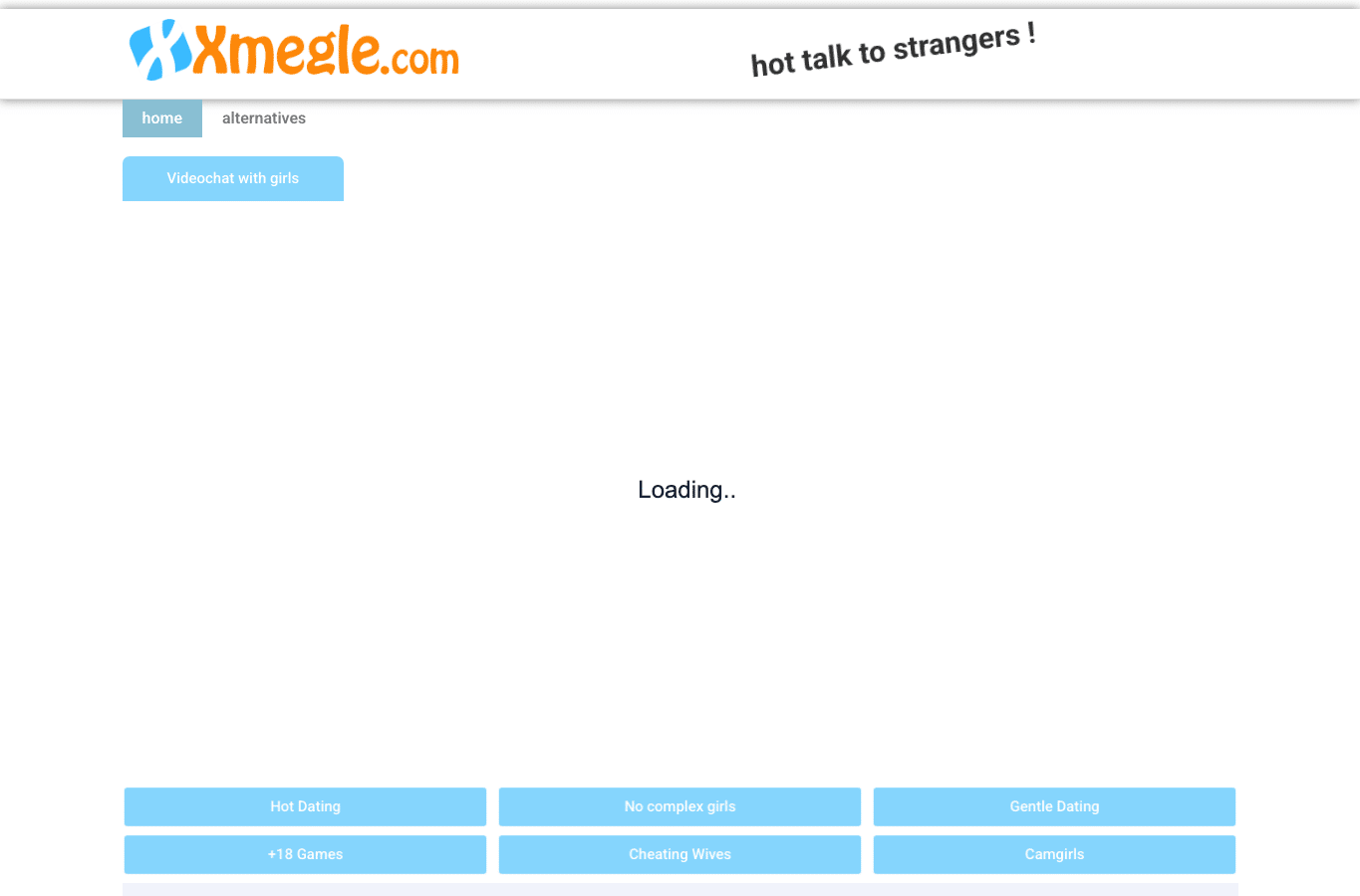 Screenshot preview of xmegle.com