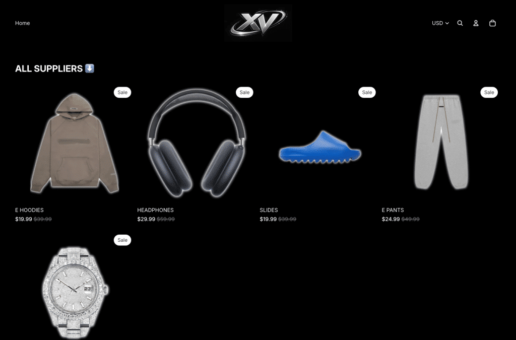 xvendor.store homepage screenshot