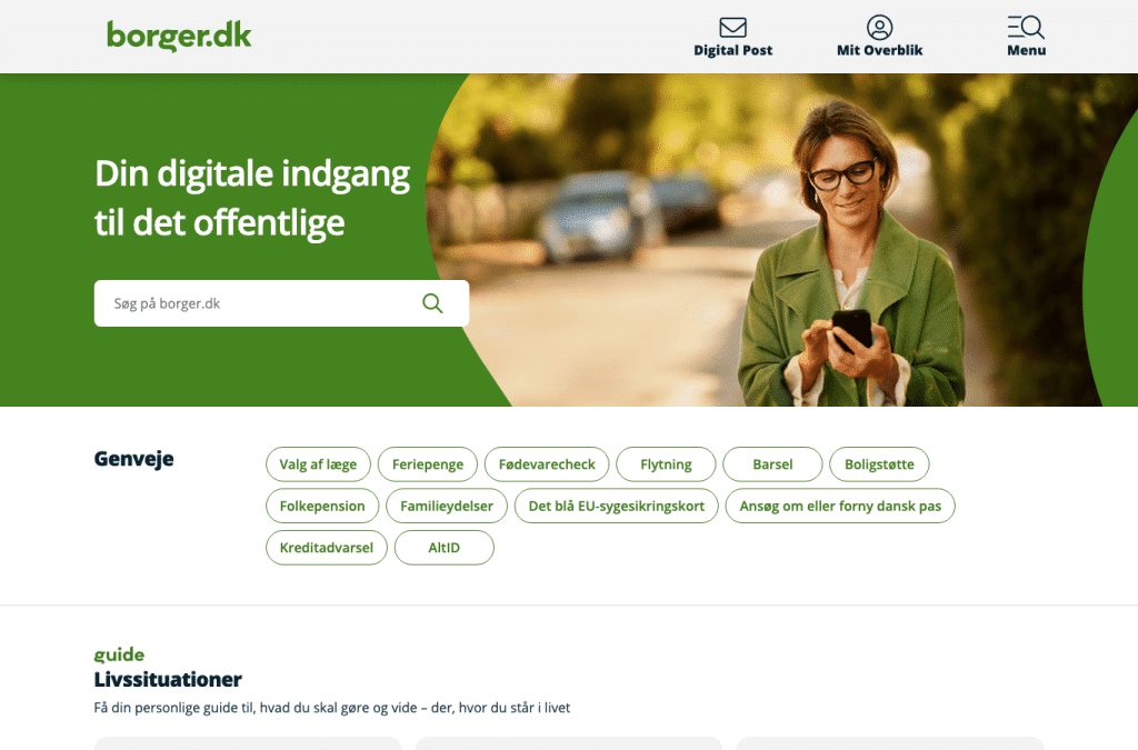 borger.dk homepage screenshot