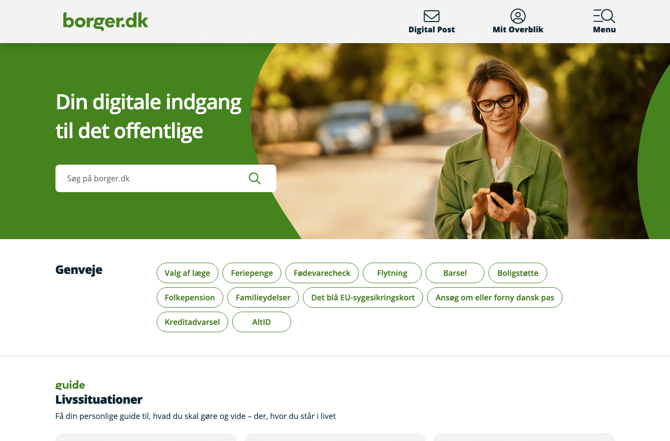 Screenshot preview of borger.dk