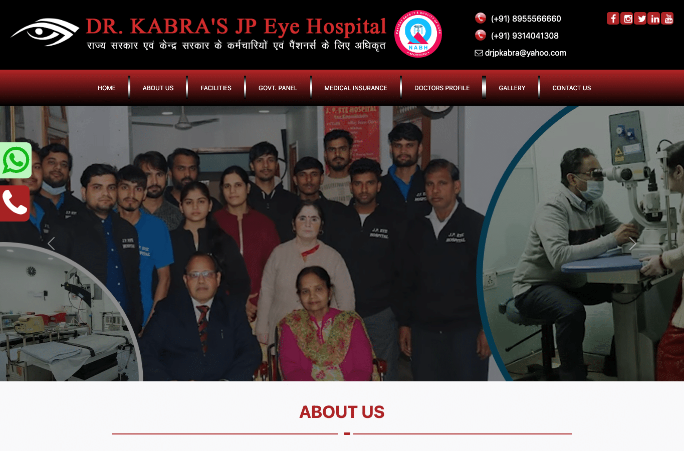 Screenshot preview of drkabrajpeyehospital.com