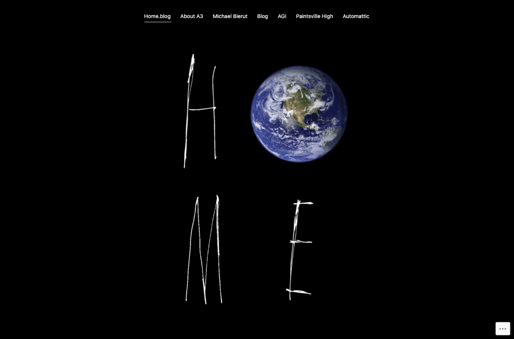 home.blog homepage screenshot