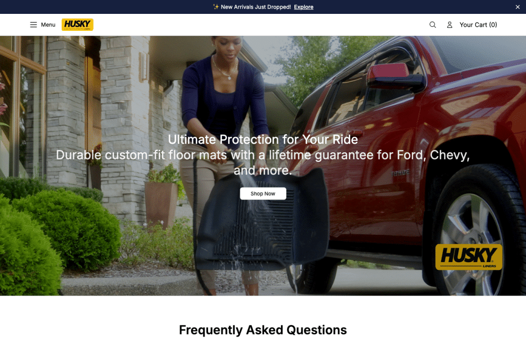 huskylinersoutlet.shop homepage screenshot