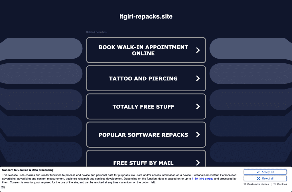 itgirl-repacks.site homepage screenshot