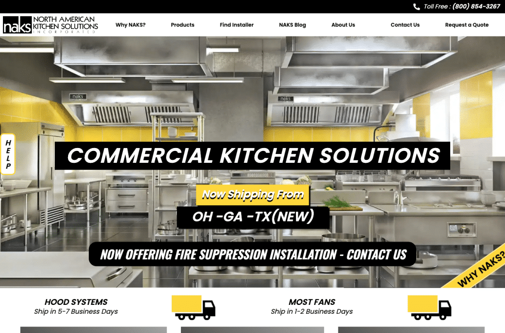 naksinc.com homepage screenshot