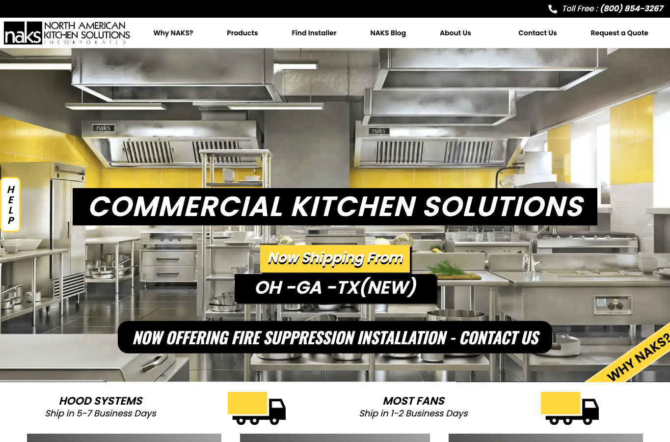 Screenshot preview of naksinc.com