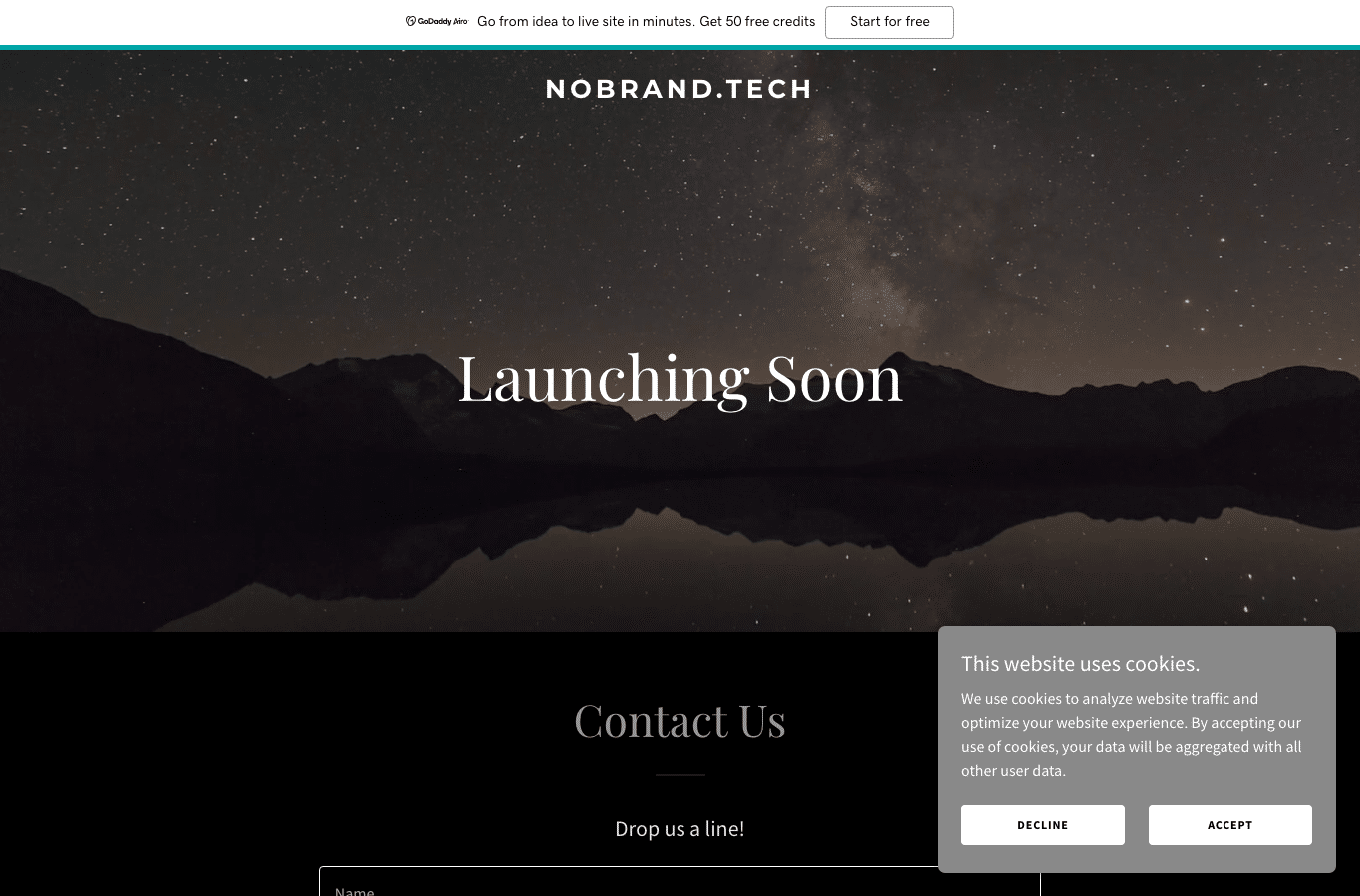Screenshot preview of nobrand.tech
