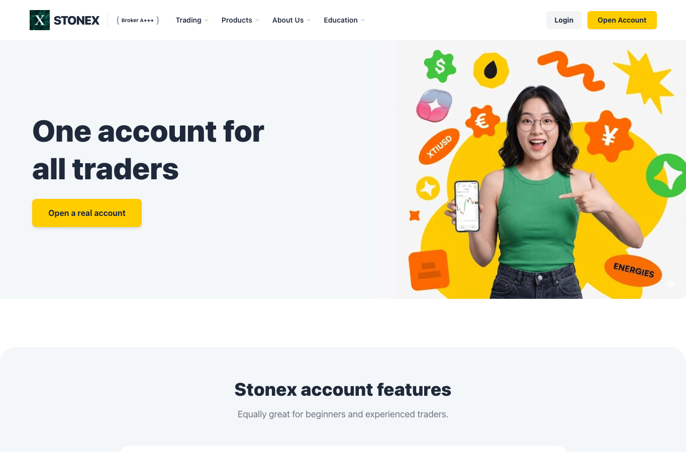 Screenshot preview of stonex-live.com