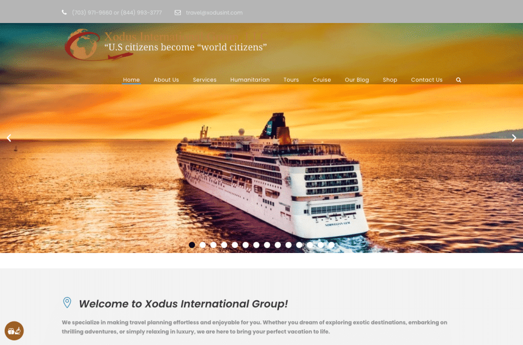 xodusint.com homepage screenshot