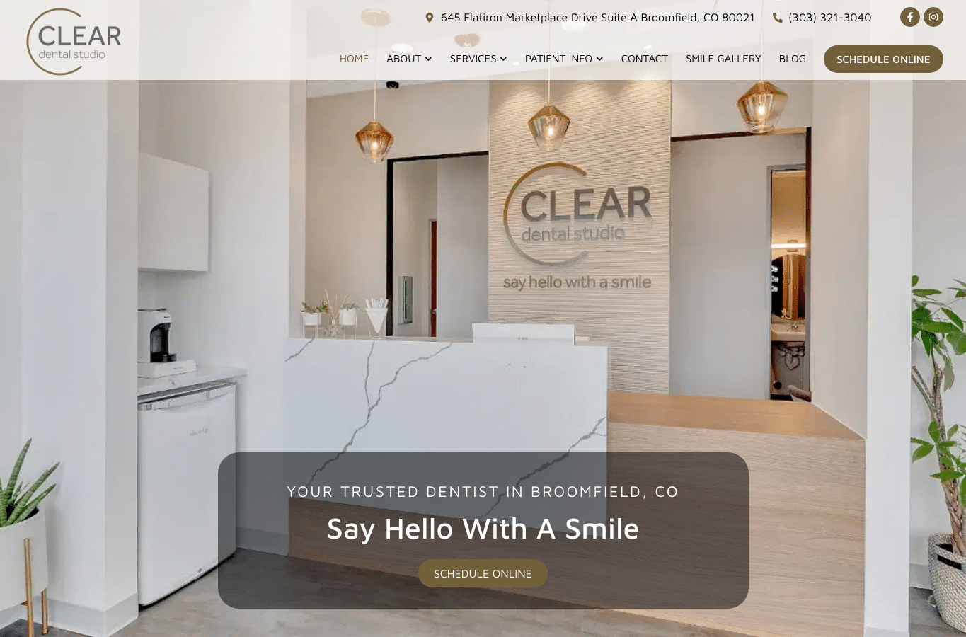 Screenshot preview of cleardentalstudio.com