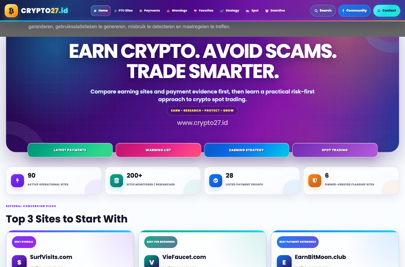 Screenshot preview of crypto27.id