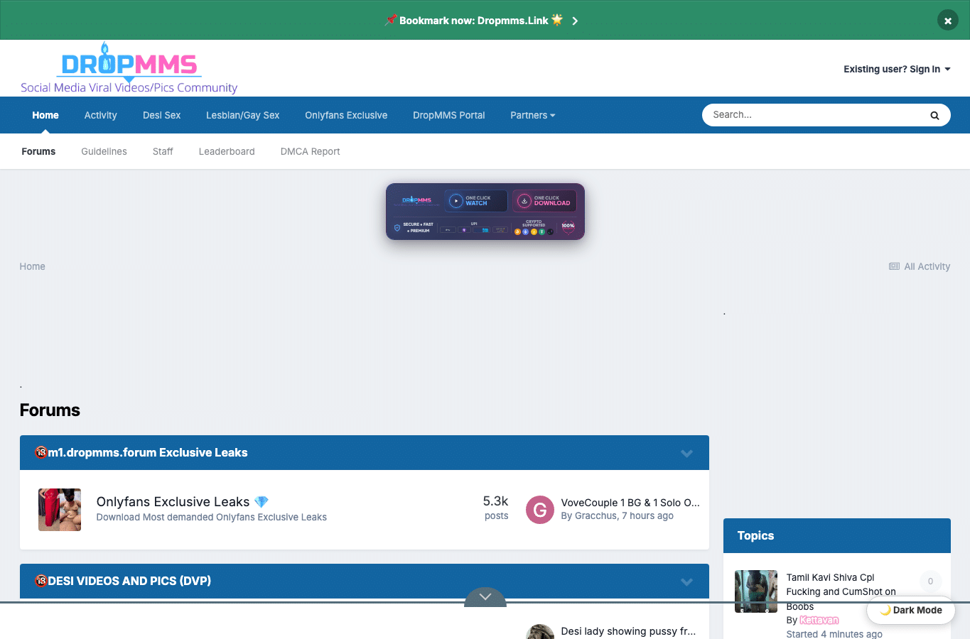 Screenshot preview of dropmms.forum