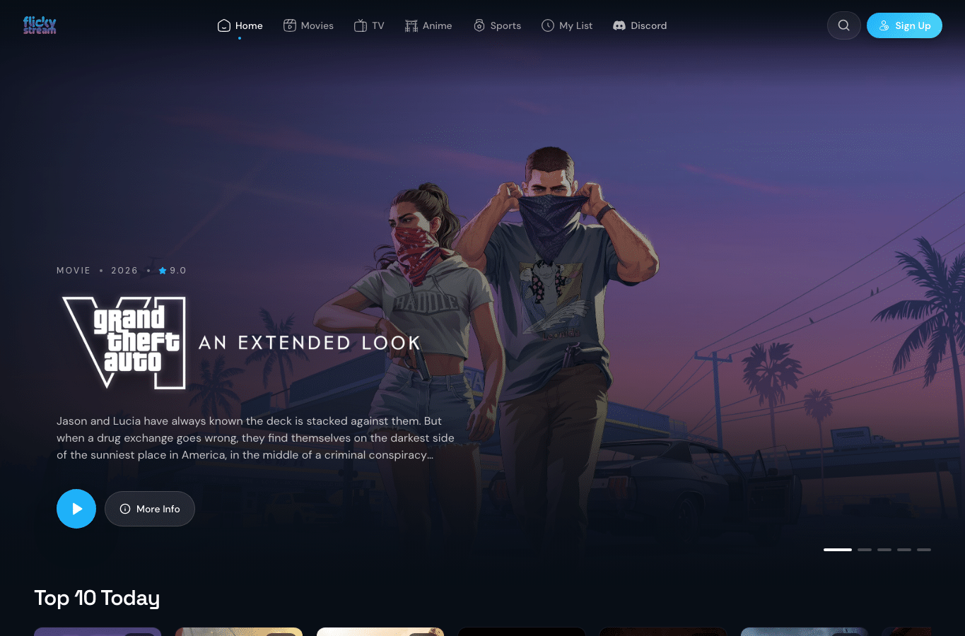Screenshot preview of flickystream.dad