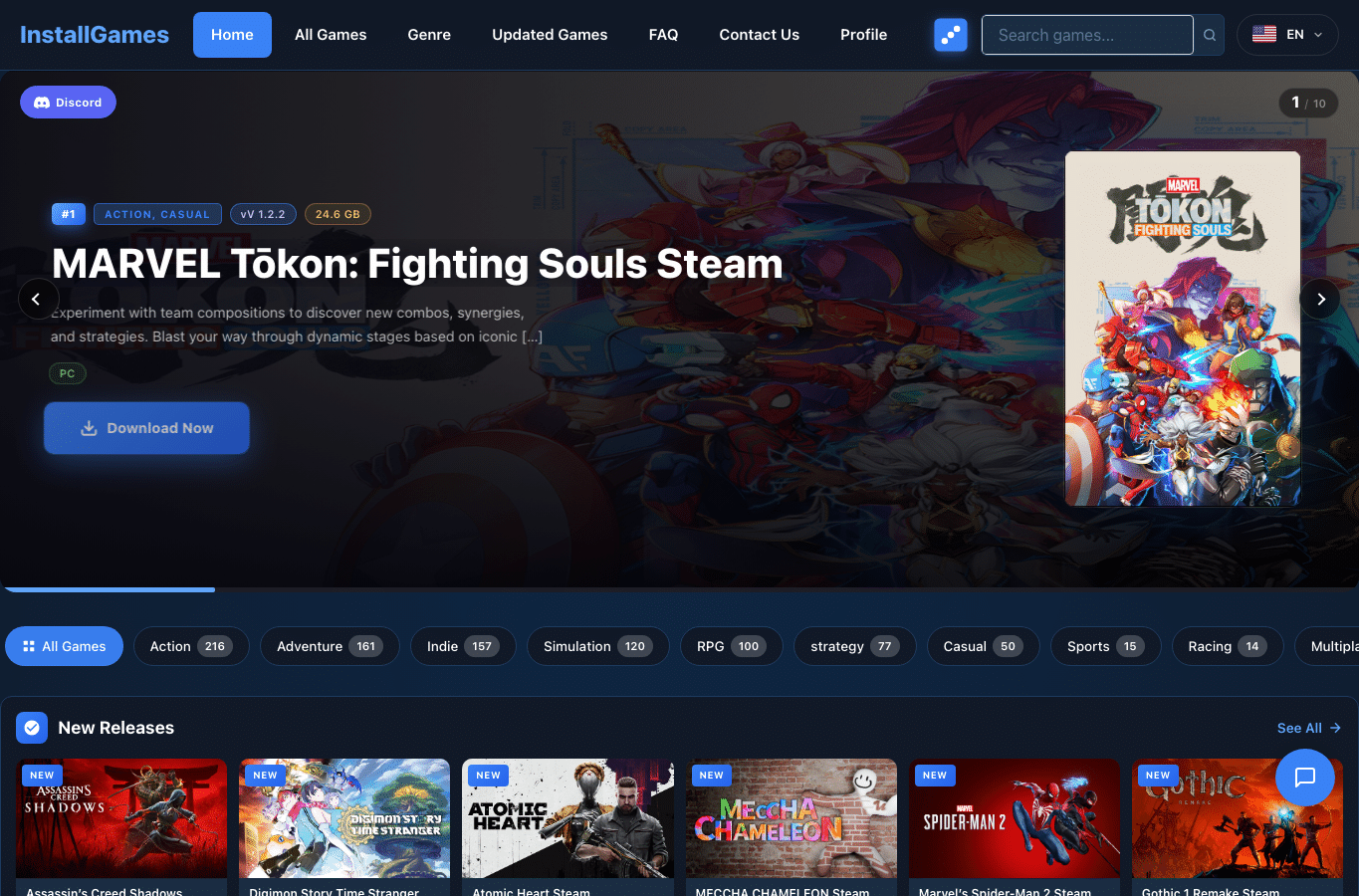 Screenshot preview of installgames.net