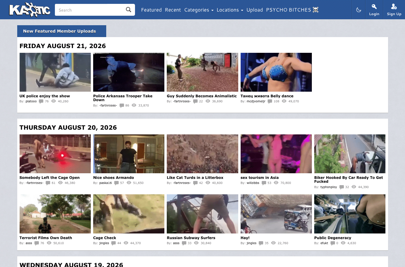 Screenshot preview of kaotic.com