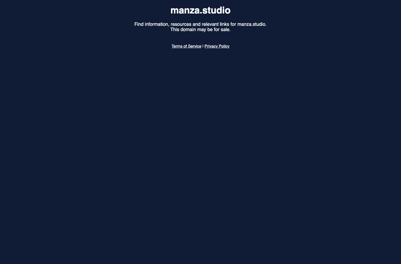Screenshot preview of manza.studio