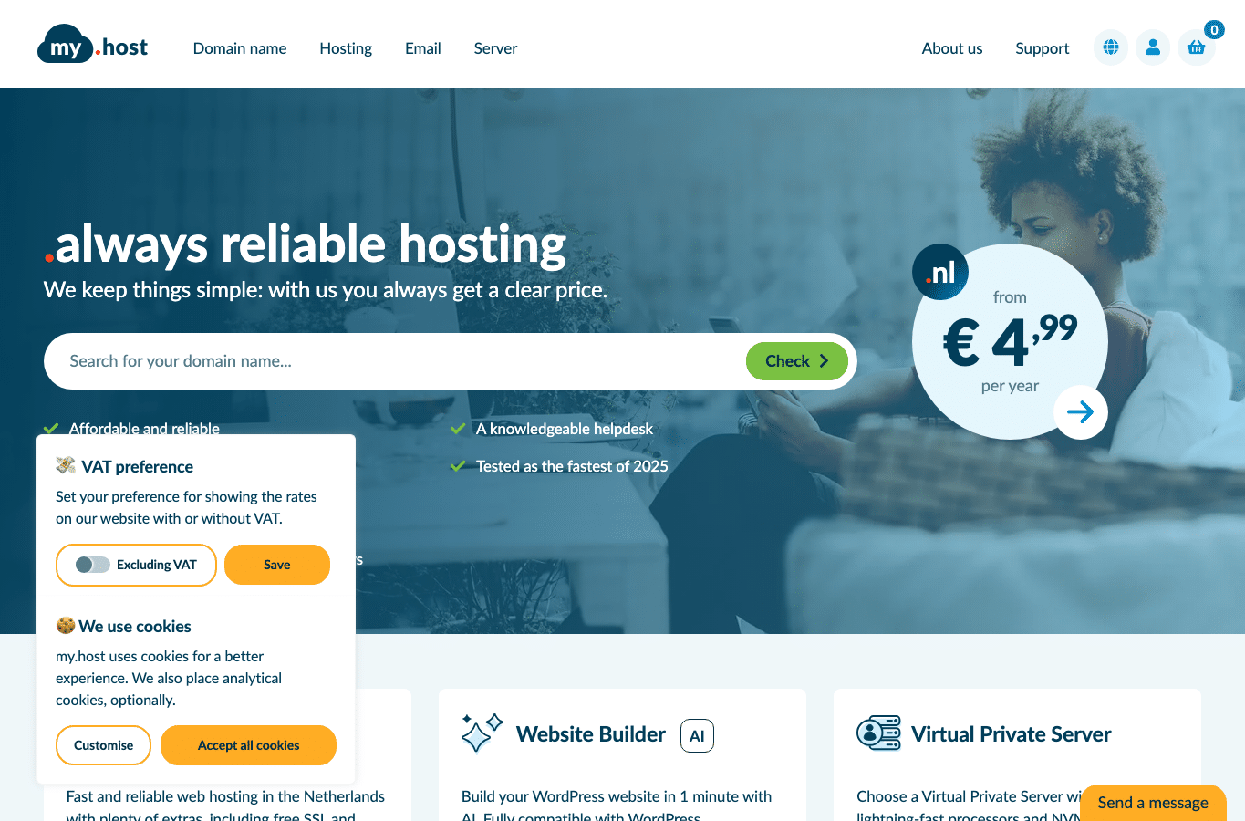 Screenshot preview of my.host
