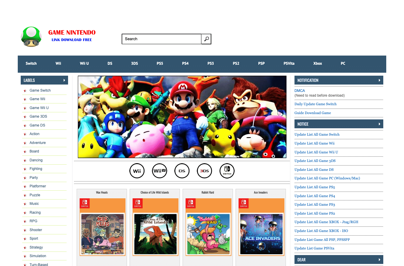Screenshot preview of nswgame.com