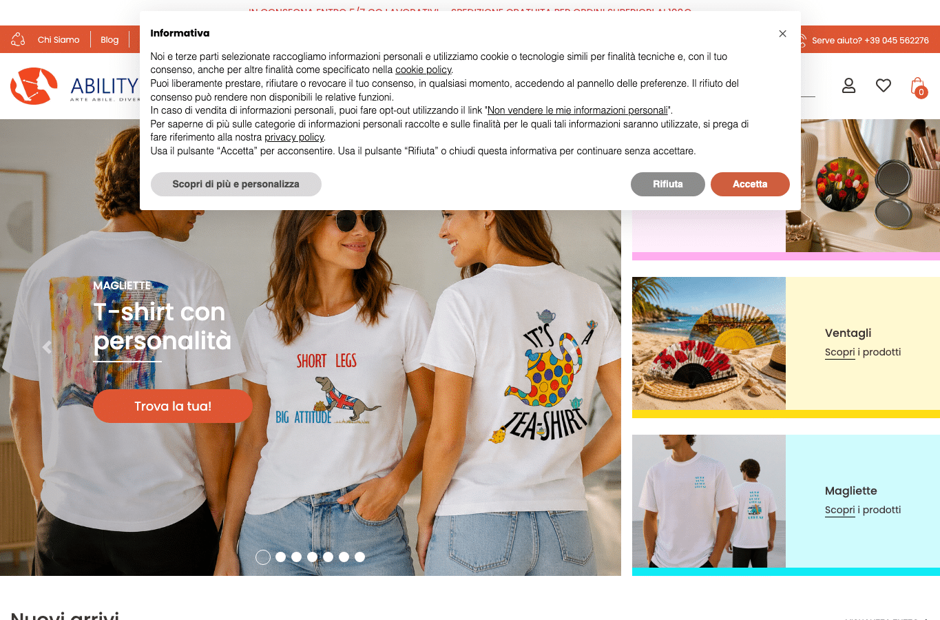 Screenshot preview of spam.it