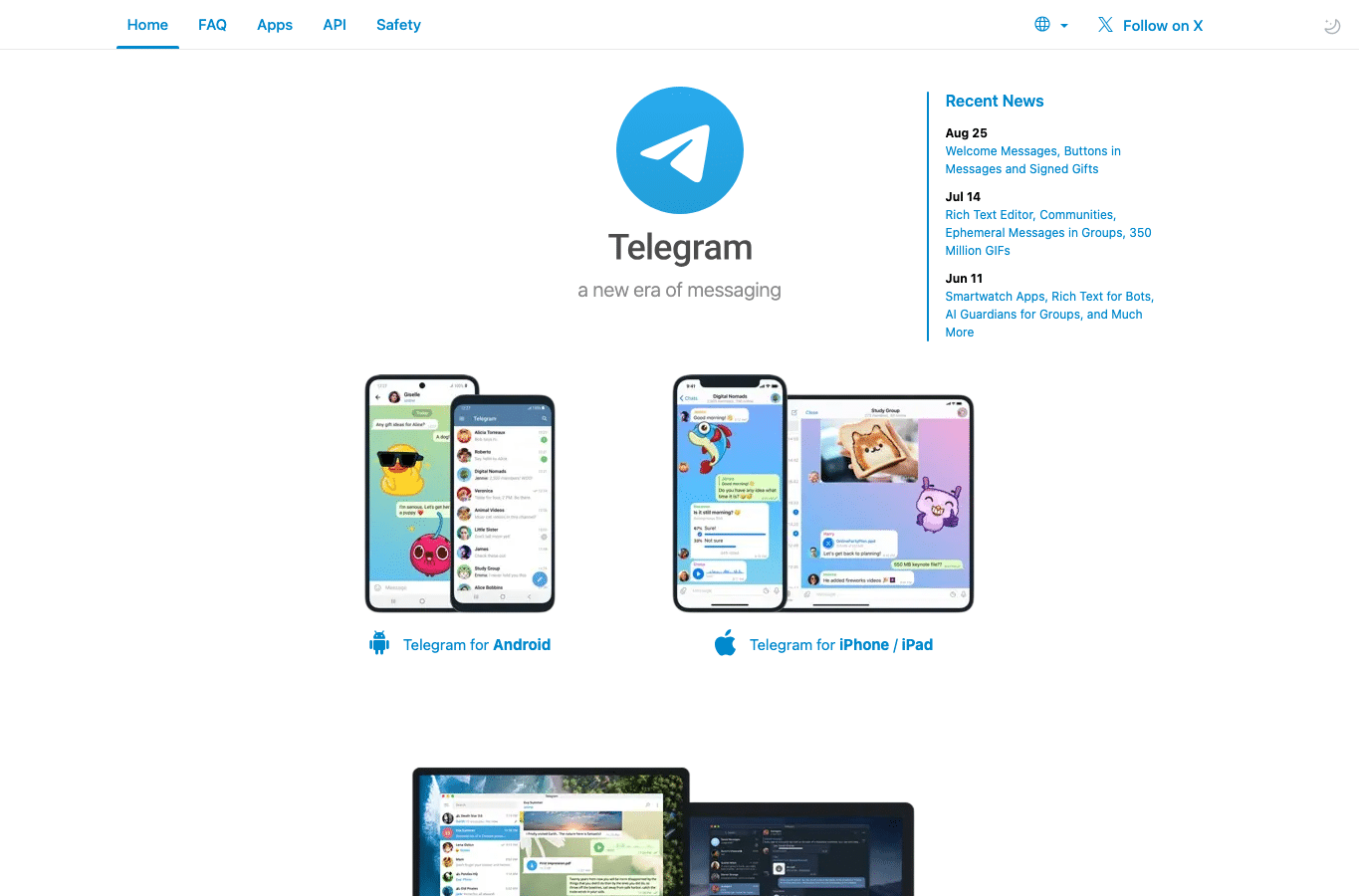 Screenshot preview of t.me