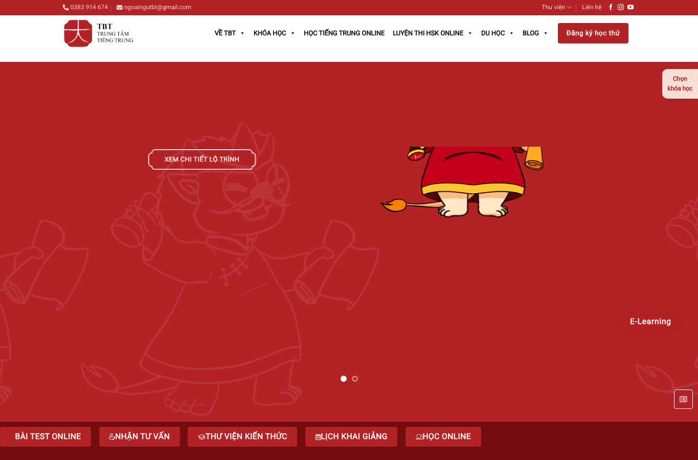 Screenshot preview of tbtvietnam.edu.vn