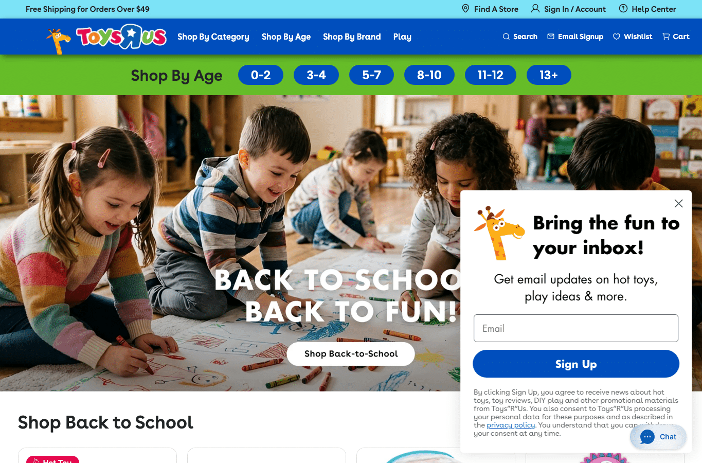 Screenshot preview of toysrus.com