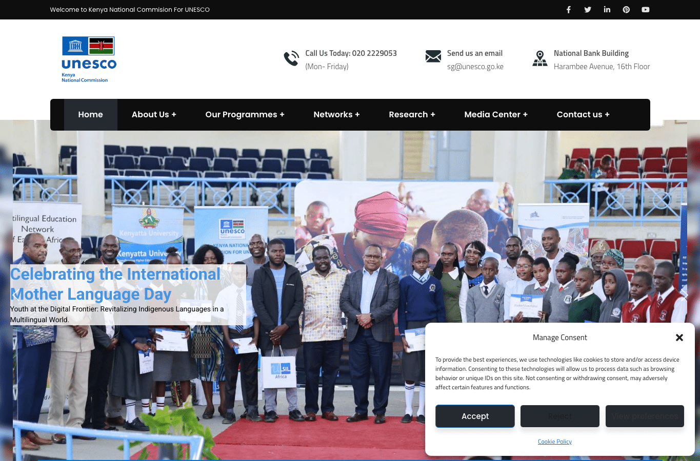Screenshot preview of unesco.go.ke