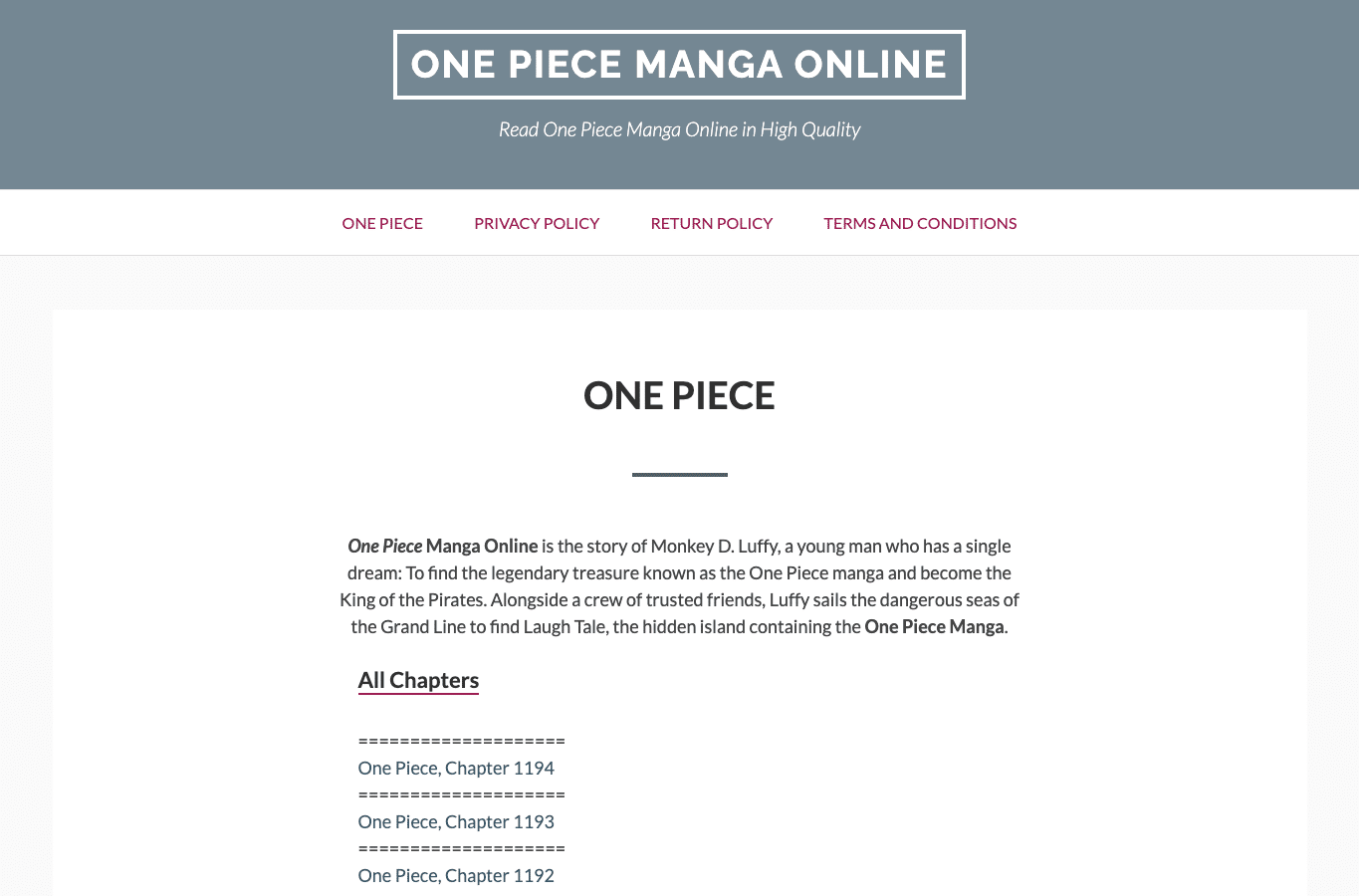 Screenshot preview of 1-piece-mangas.com
